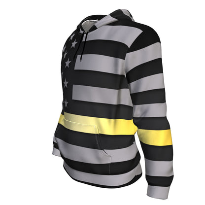 Thin Gold Line Unisex Pullover Hoodie GearFrost