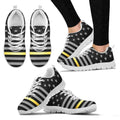 Thin Gold Line White Running Shoes