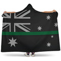 Thin Green Line Australia Hooded Blanket