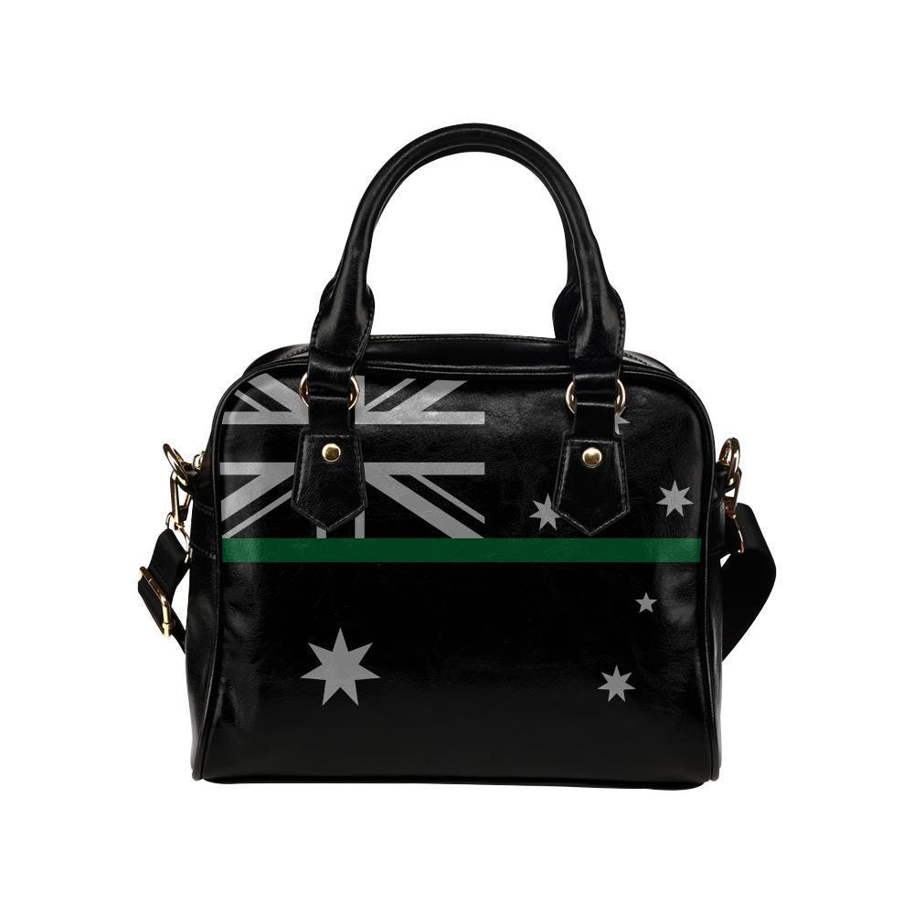 Thin Green Line Australia Leather Shoulder Handbag GearFrost
