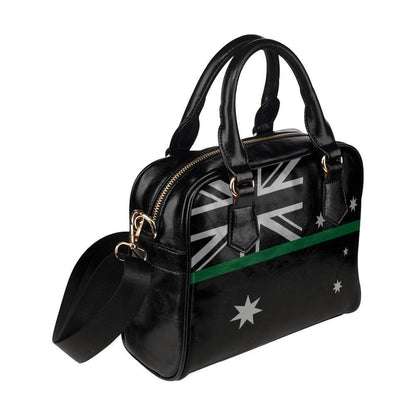 Thin Green Line Australia Leather Shoulder Handbag GearFrost
