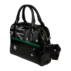 Thin Green Line Australia Leather Shoulder Handbag GearFrost