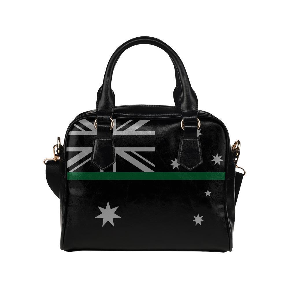 Thin Green Line Australia Leather Shoulder Handbag GearFrost