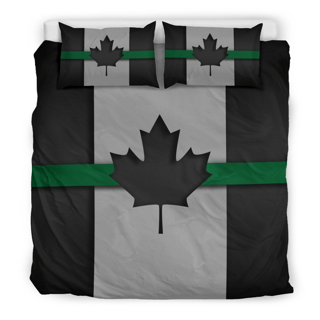 Thin Green Line Canada Duvet Cover Bedding Set GearFrost