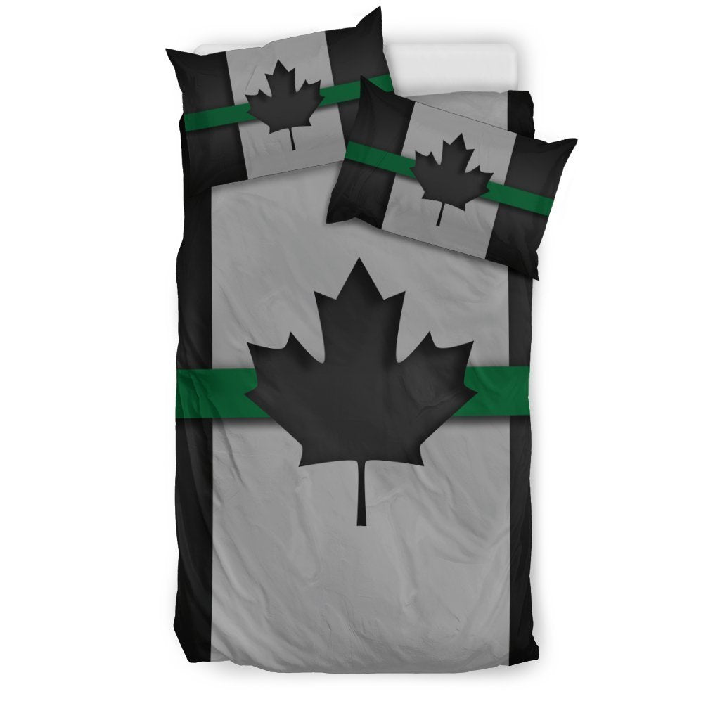 Thin Green Line Canada Duvet Cover Bedding Set GearFrost