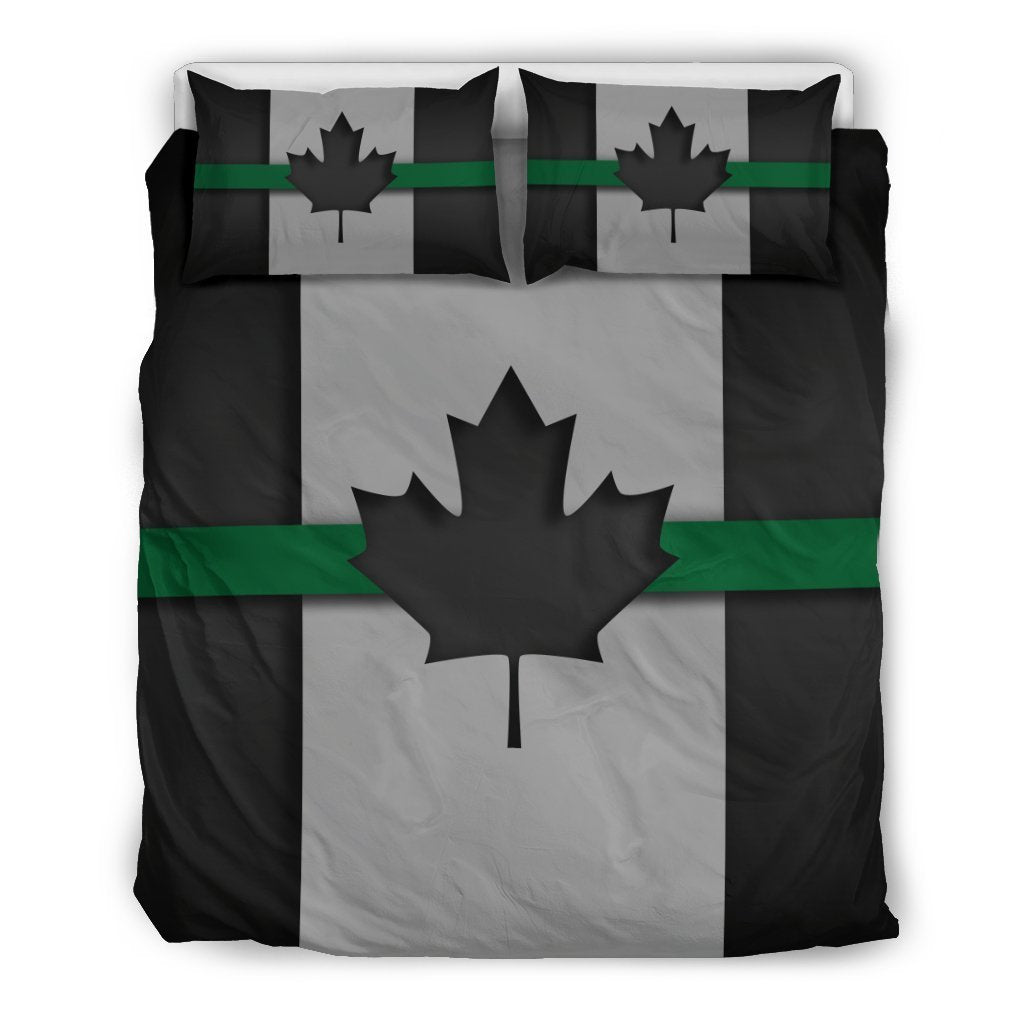 Thin Green Line Canada Duvet Cover Bedding Set GearFrost