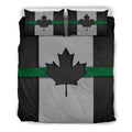 Thin Green Line Canada Duvet Cover Bedding Set