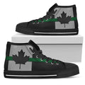 Thin Green Line Canada Black High Top Sneakers