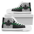 Thin Green Line Canada White High Top Sneakers