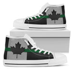 Thin Green Line Canada Women's High Top Shoes GearFrost