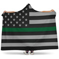 Thin Green Line Hooded Blanket