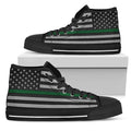 Thin Green Line Black High Top Sneakers