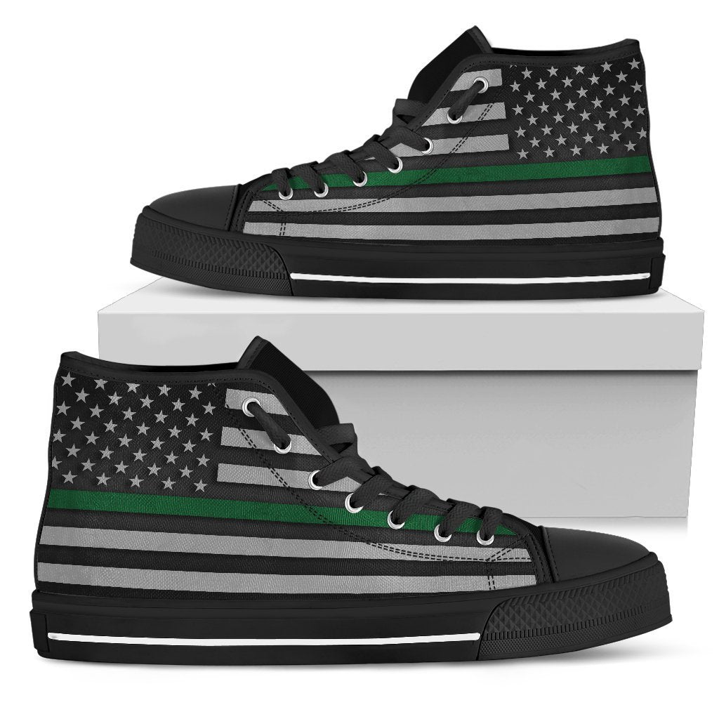 Thin Green Line Men's High Top Shoes GearFrost