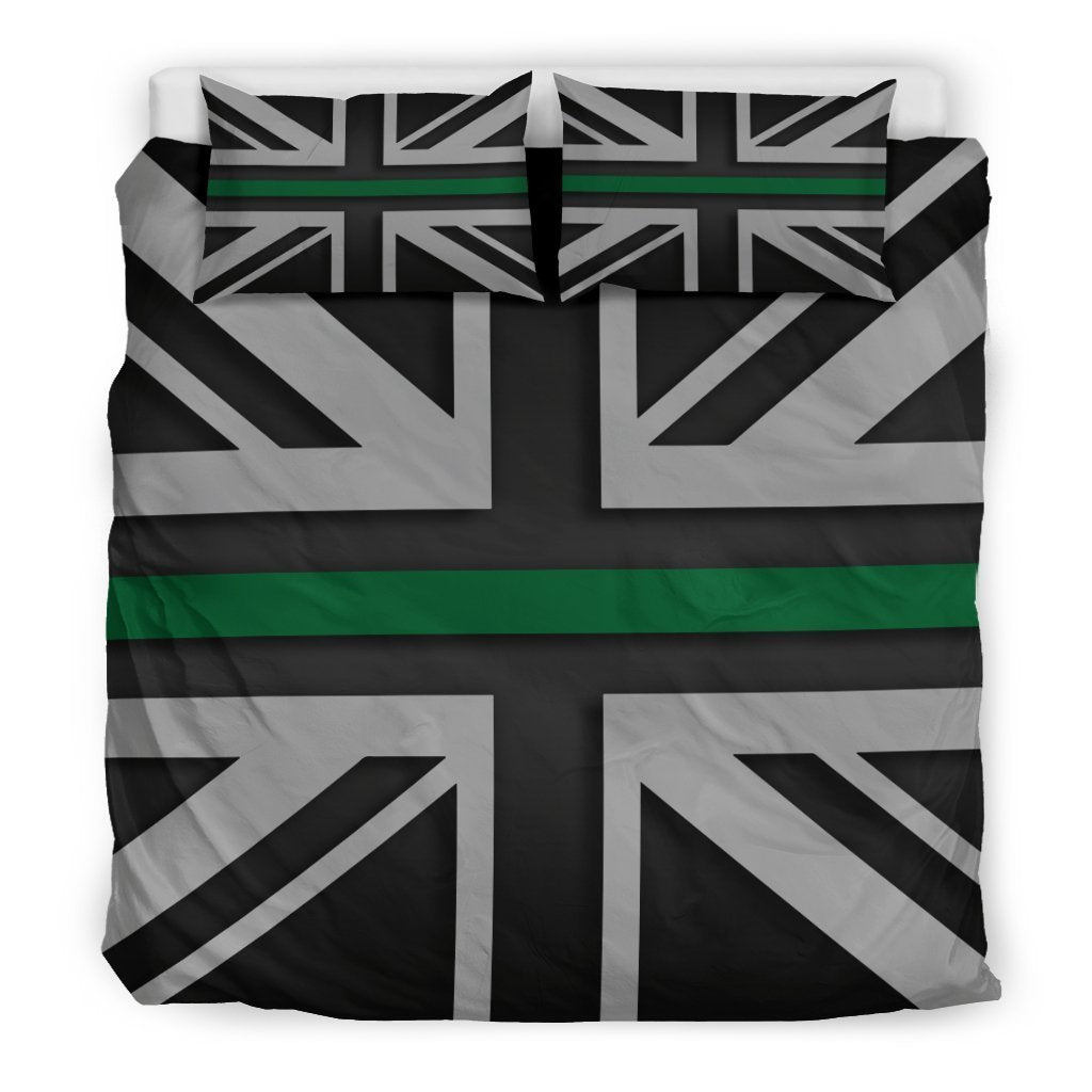 Thin Green Line Union Jack Duvet Cover Bedding Set GearFrost