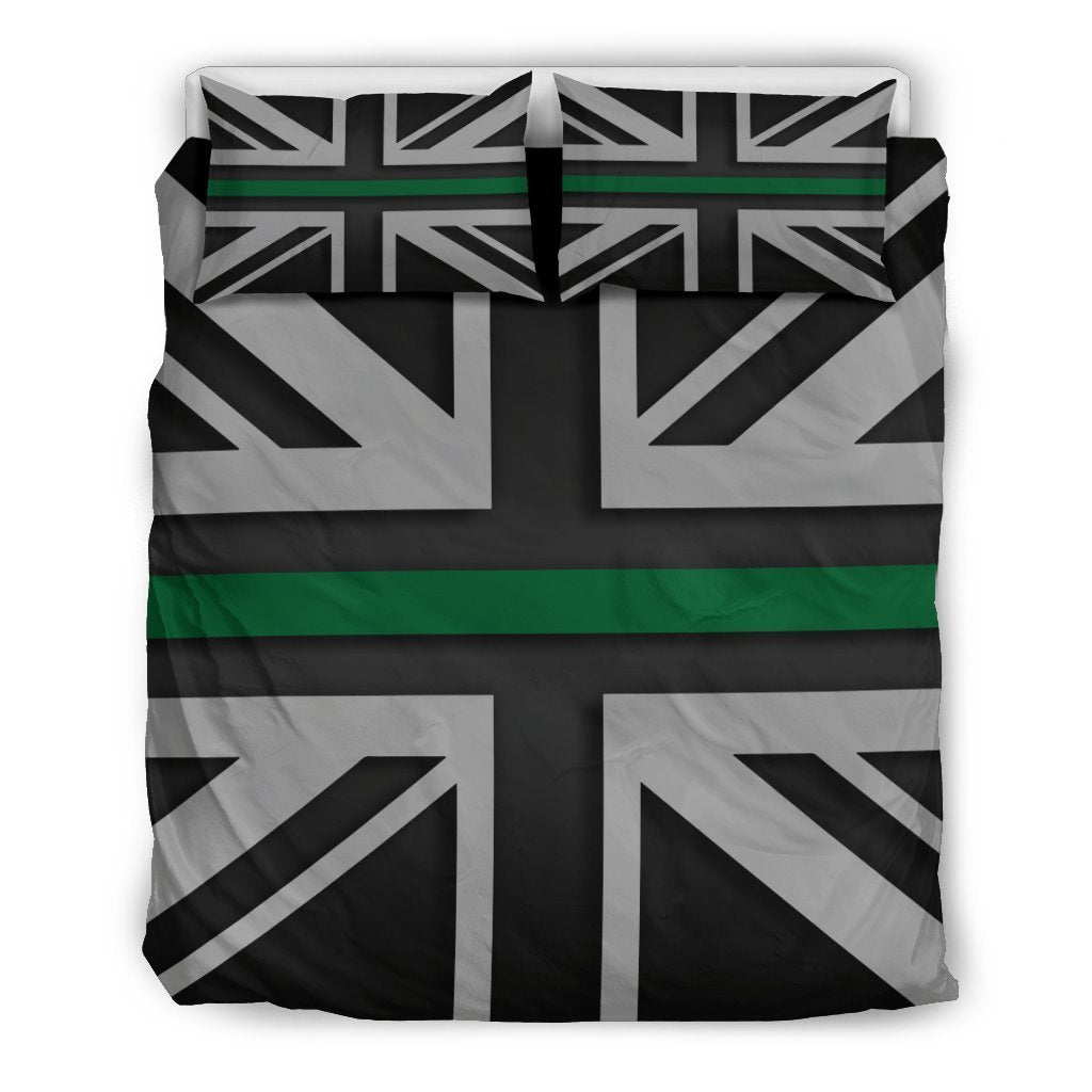 Thin Green Line Union Jack Duvet Cover Bedding Set GearFrost