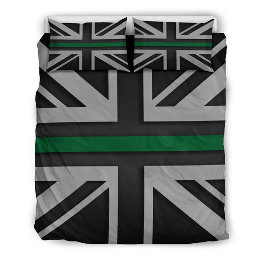 Thin Green Line Union Jack Duvet Cover Bedding Set GearFrost