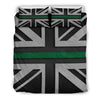 Thin Green Line Union Jack Duvet Cover Bedding Set GearFrost