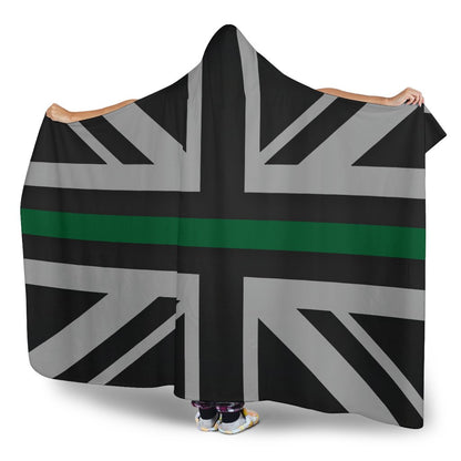 Thin Green Line Union Jack Hooded Blanket GearFrost