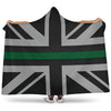 Thin Green Line Union Jack Hooded Blanket GearFrost