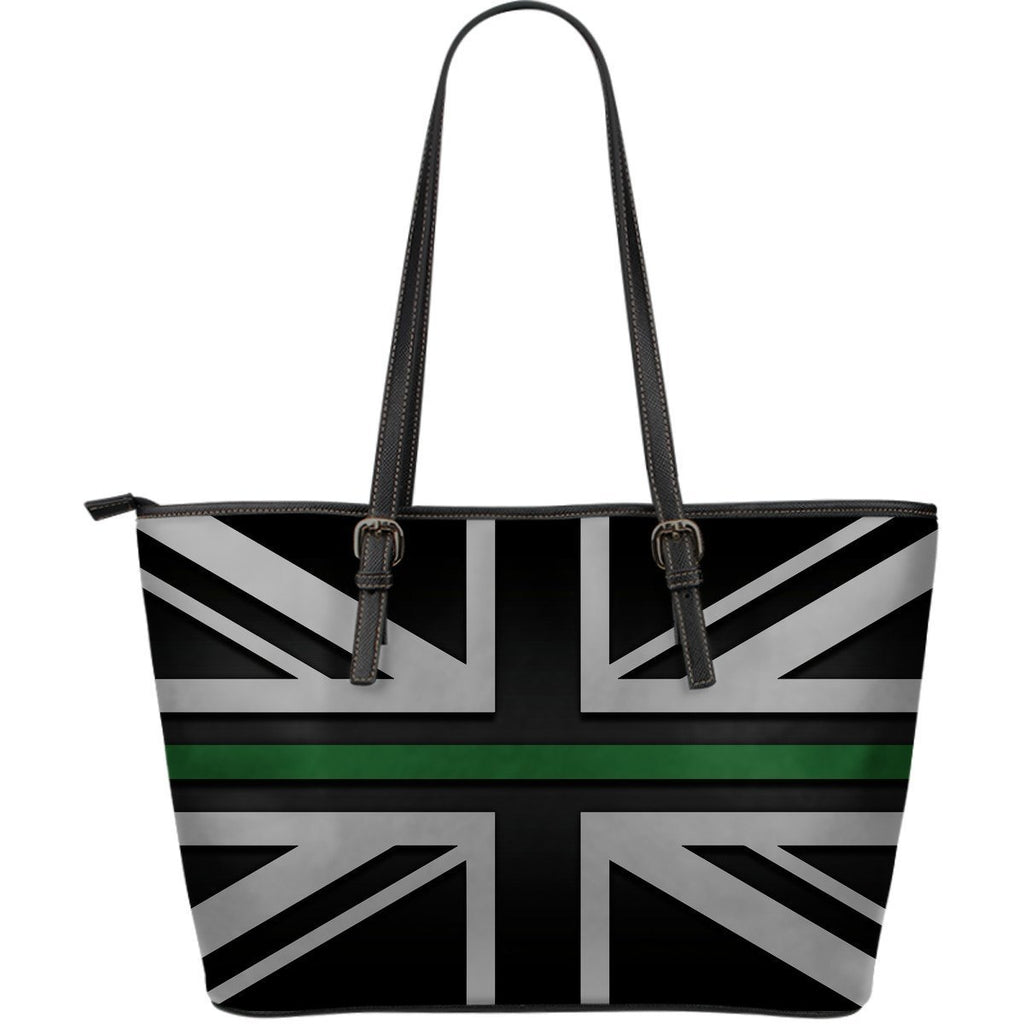 Thin Green Line Union Jack Leather Tote Bag GearFrost