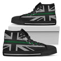Thin Green Line Union Jack Black High Top Sneakers