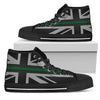Thin Green Line Union Jack Men's High Top Shoes GearFrost