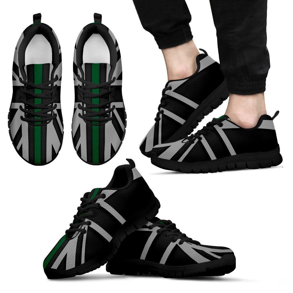 Thin Green Line Union Jack Men's Sneakers GearFrost