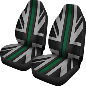 Thin Green Line Union Jack Universal Fit Car Seat Covers GearFrost