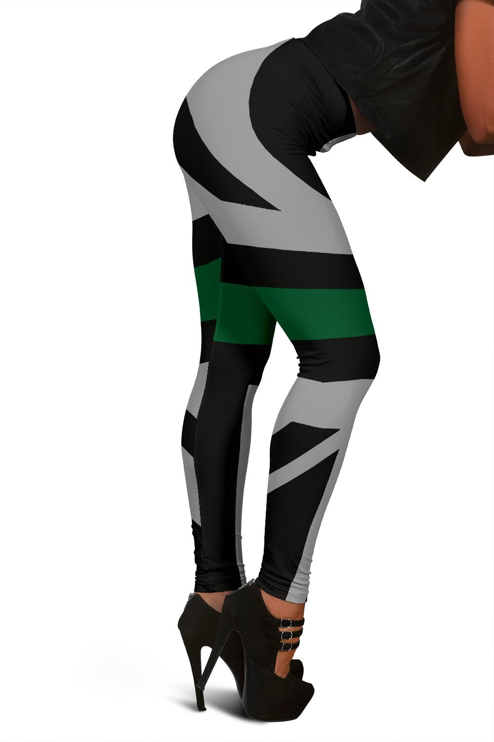 Thin Green Line Union Jack Women's Leggings GearFrost
