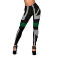 Thin Green Line Union Jack Women's Leggings