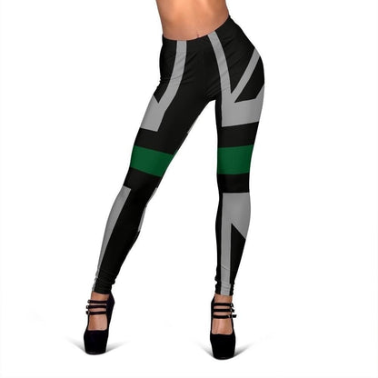 Thin Green Line Union Jack Women's Leggings GearFrost