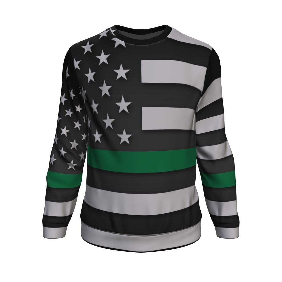 Thin Green Line Unisex Crewneck Sweatshirt GearFrost