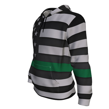Thin Green Line Unisex Pullover Hoodie GearFrost