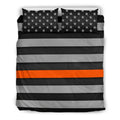 Thin Orange Line Duvet Cover Bedding Set