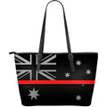 Thin Red Line Australia Leather Tote Bag With Zipper