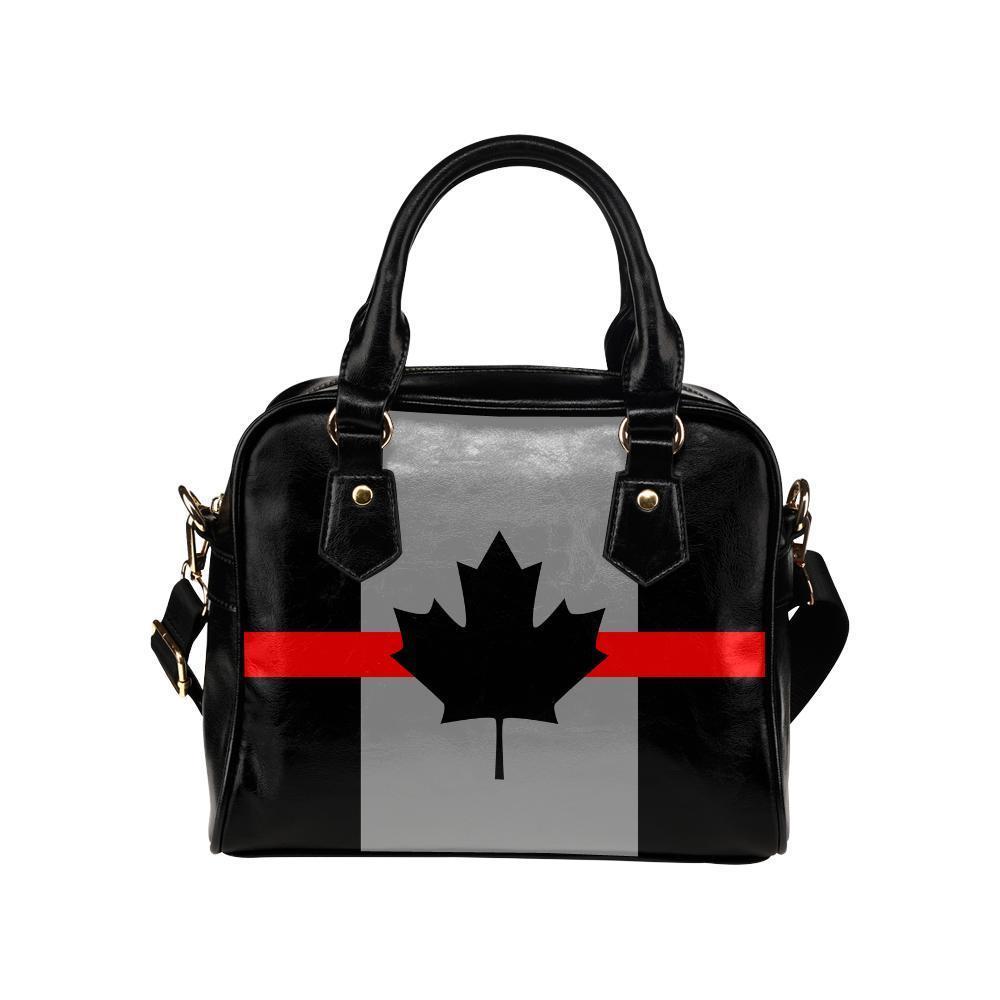 Thin Red Line Canada Leather Shoulder Handbag GearFrost