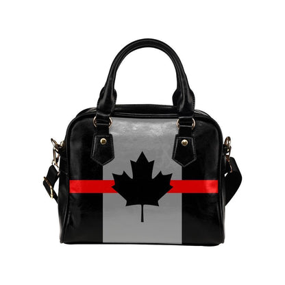 Thin Red Line Canada Leather Shoulder Handbag GearFrost