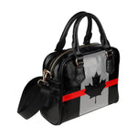 Thin Red Line Canada Leather Shoulder Handbag GearFrost