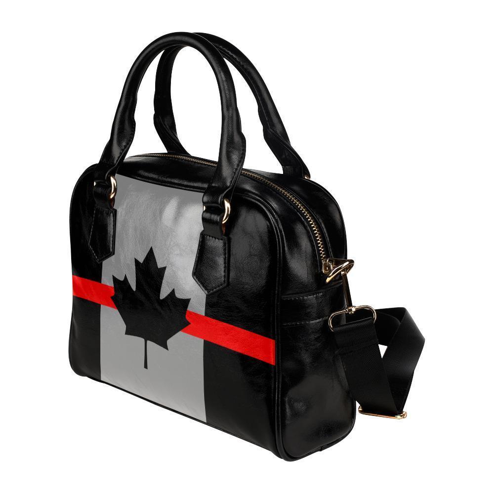 Thin Red Line Canada Leather Shoulder Handbag GearFrost