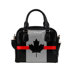 Thin Red Line Canada Leather Shoulder Handbag GearFrost