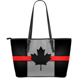 Thin Red Line Canada Leather Tote Bag GearFrost