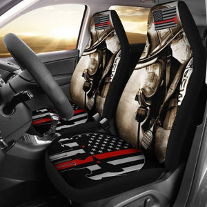 Thin Red Line Firefighter Universal Fit Car Seat Covers GearFrost