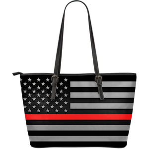 Thin Red Line Leather Tote Bag GearFrost