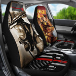 Thin Red Line Skull Firefighter Universal Fit Car Seat Covers GearFrost