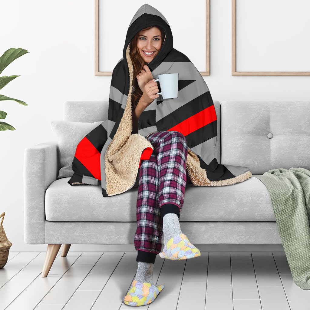 Thin Red Line Union Jack Hooded Blanket GearFrost