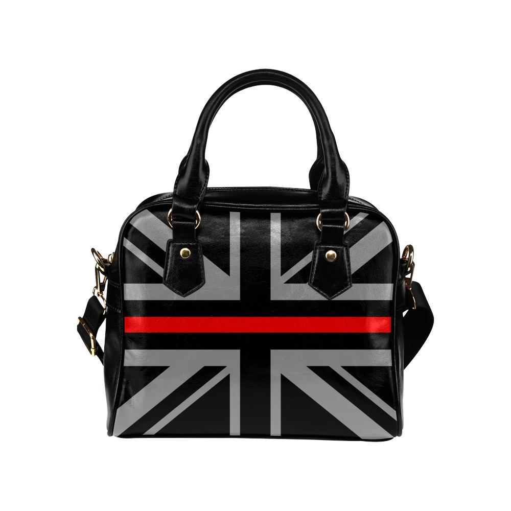 Thin Red Line Union Jack Leather Shoulder Handbag GearFrost