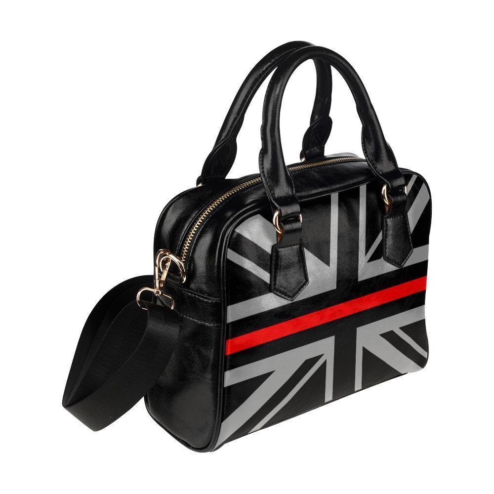 Thin Red Line Union Jack Leather Shoulder Handbag GearFrost