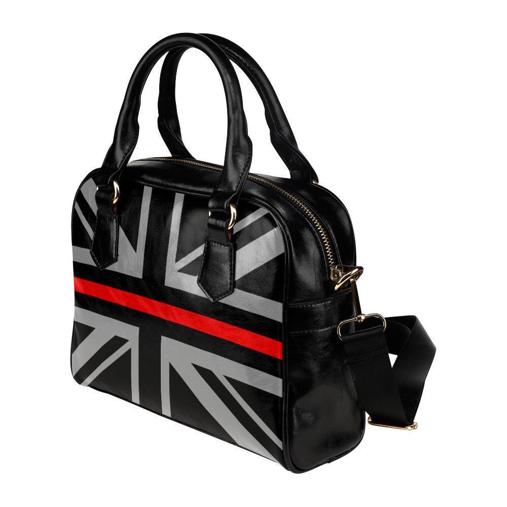 Thin Red Line Union Jack Leather Shoulder Handbag GearFrost