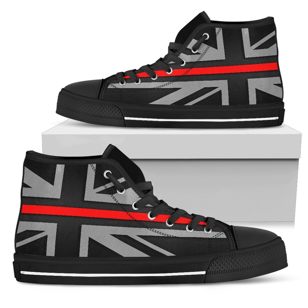 Thin Red Line Union Jack Men's High Top Shoes GearFrost