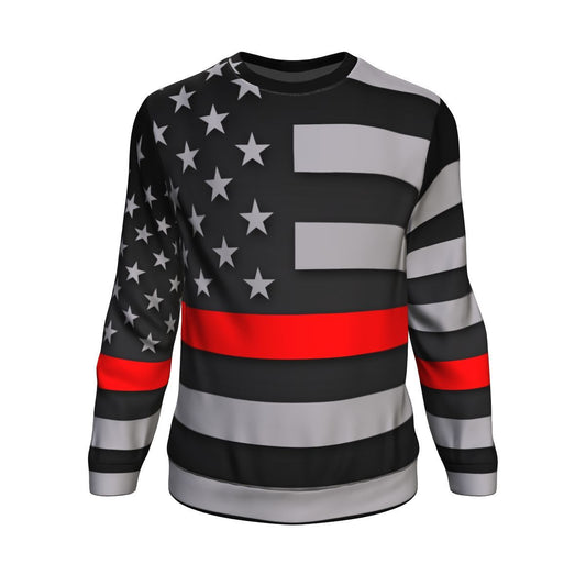Thin Red Line Unisex Crewneck Sweatshirt GearFrost